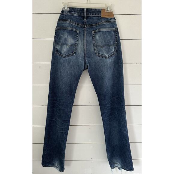 American Eagle Mens Jeans Bootcut 5 Pocket Distressed 10 In Rise 32 X 34 - Picture 3 of 12